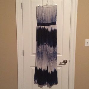 Monteau tie dye/batik strapless jumpsuit